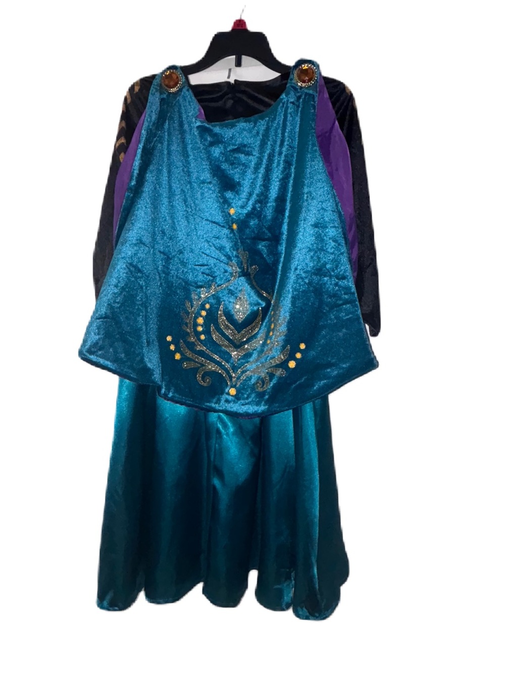Disney's Queen Anna Frozen in Teal, Black & Purple Princess Dress Up Girls S - Picture 5 of 14